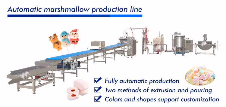 Professional Cotton Candy Product Line Automatic Marshmallow Cream Depositing Machine
