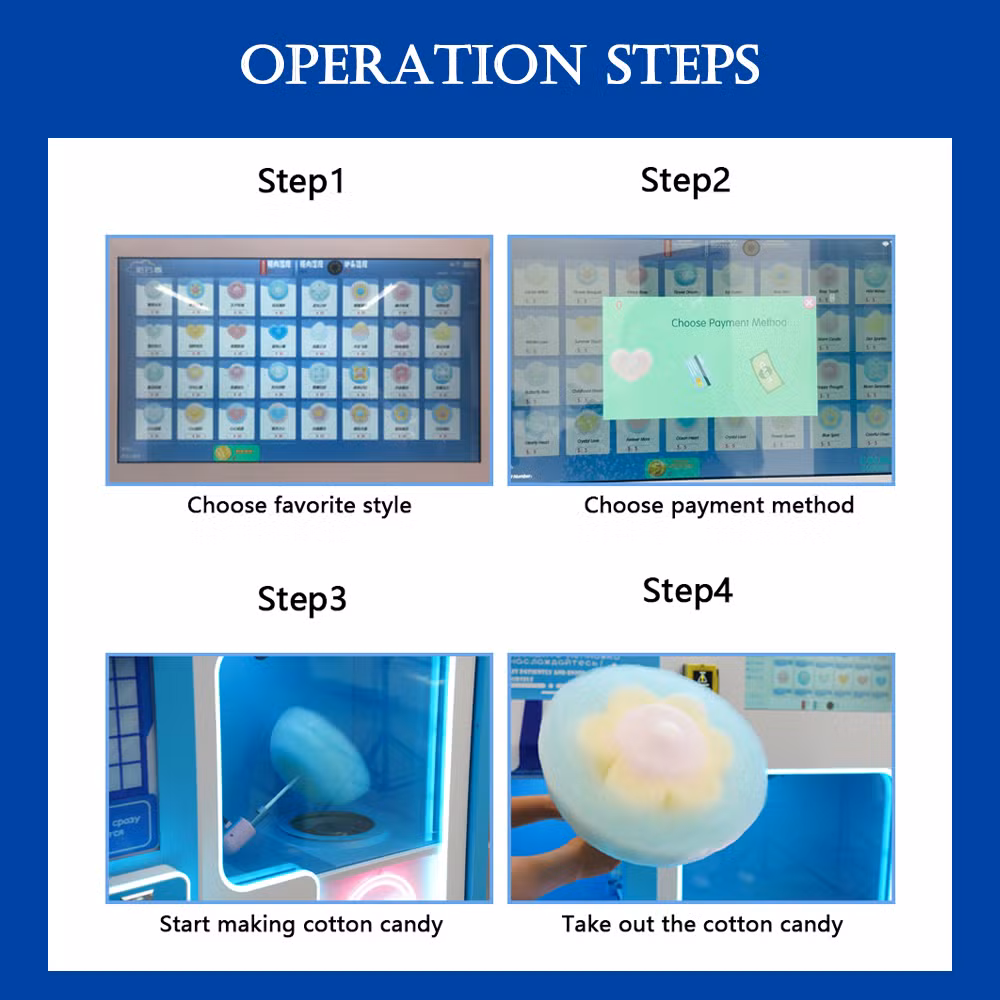 Cheap Price Large Cotton Candy Flower Making Machine Maker Automated Electric Cotton Candy Vending Machine for Business Usee