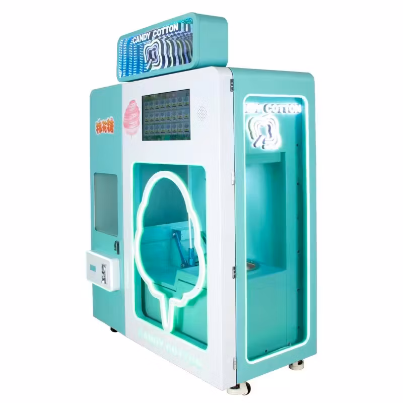 New Arrival Robot Automatic Cotton Candy Depositing Vending Machine Popcorn for Candy