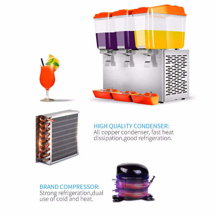 3 Bowls Drink/Beverage/Juice Dispenser