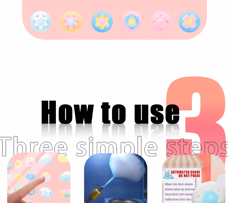 Cotton Candy Machine Professional Maker Commercial Smart Vending Machine