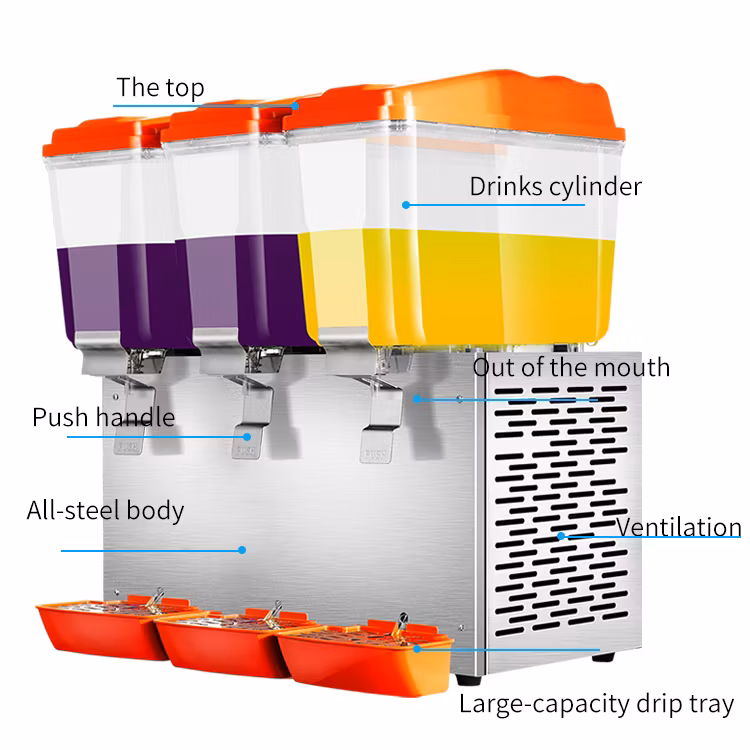 3 Bowls Drink/Beverage/Juice Dispenser