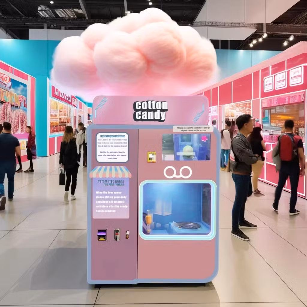 Best Mate Large Cotton Candy Vending Machine Self Service Robot