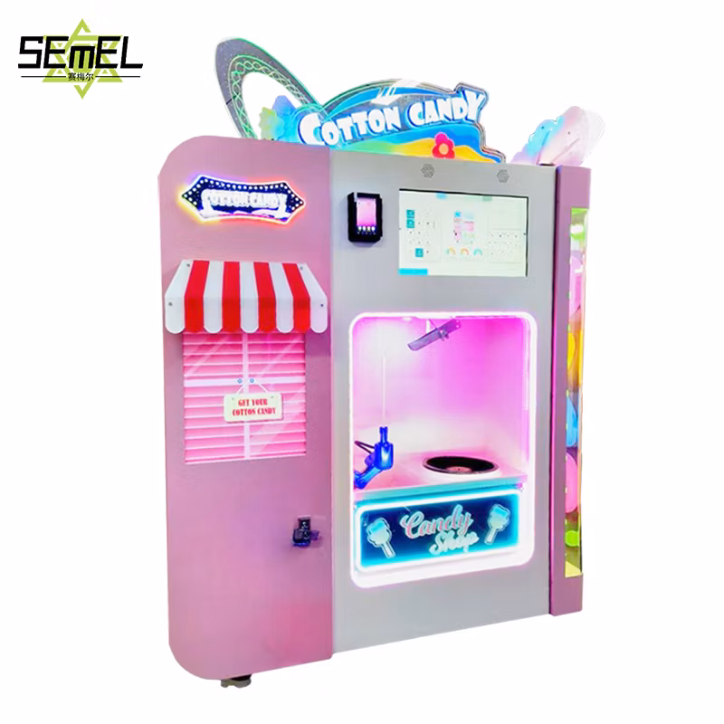 Fully Automatically Fairy Candy Floss Cotton Candy Vending Machine with Zs95
