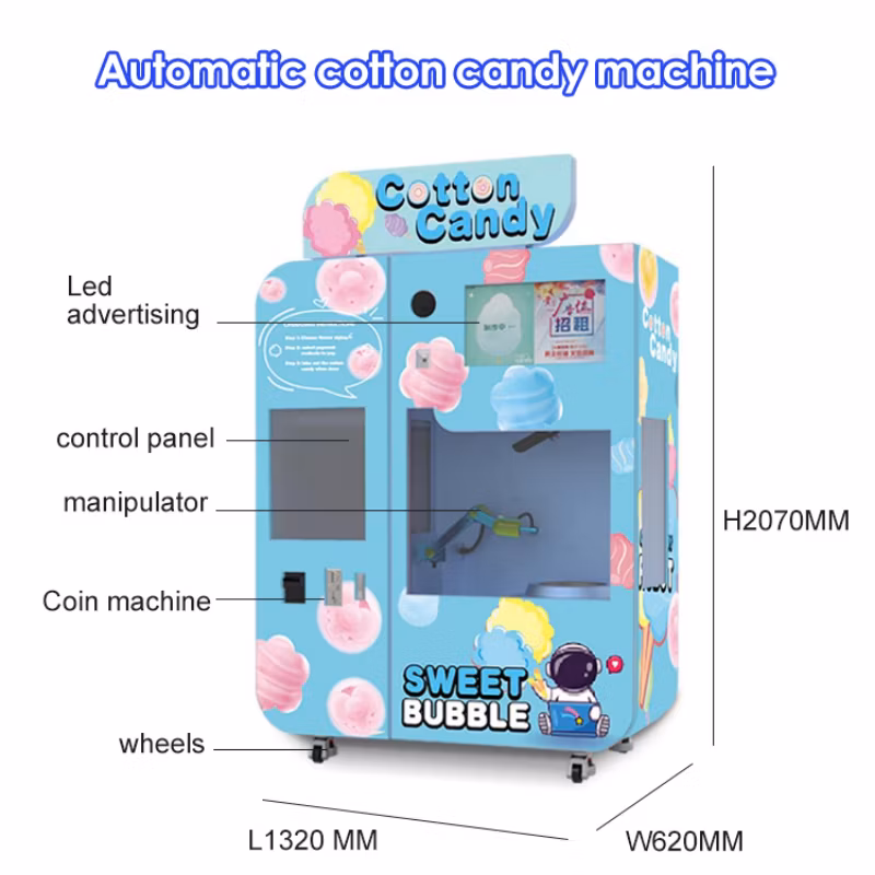 Hot Selling Magic Automatic Cotton Candy Machine Cart