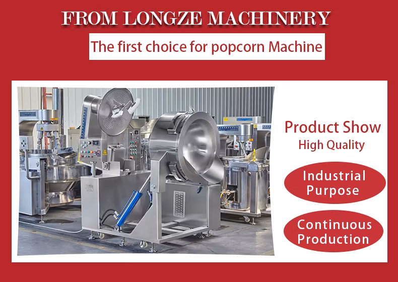 Commercial Automatic Gas Popcorn Machine Industrial Popcorn Making Machine