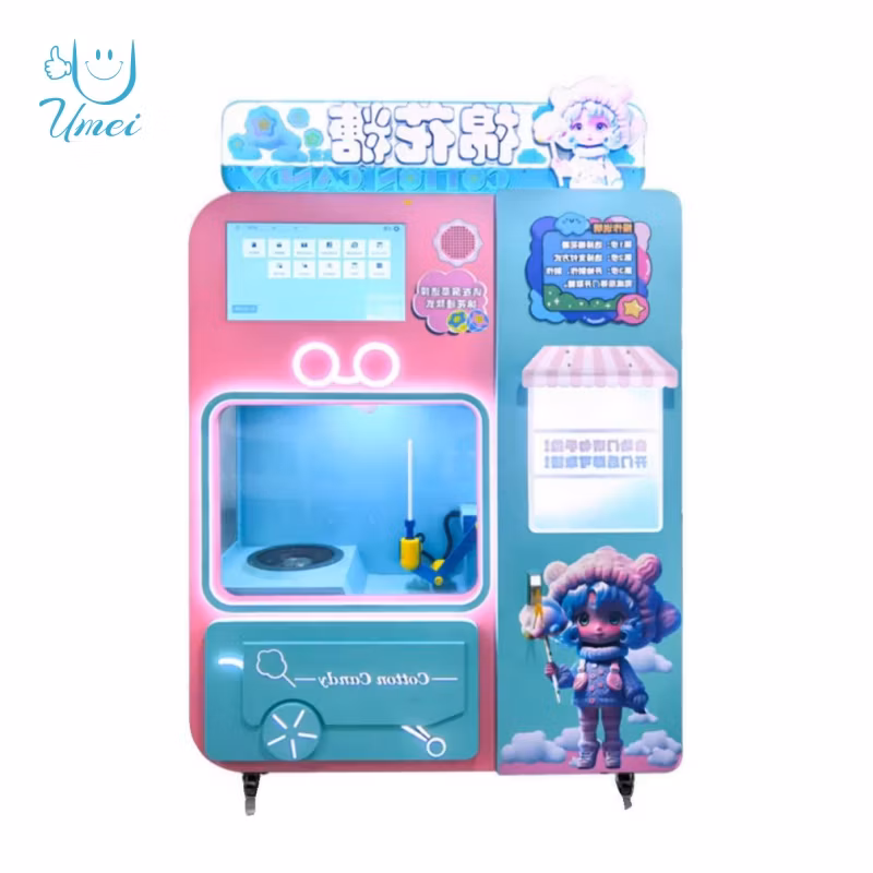 Touch Screen Custom Making Cotton Candy Vending Machine