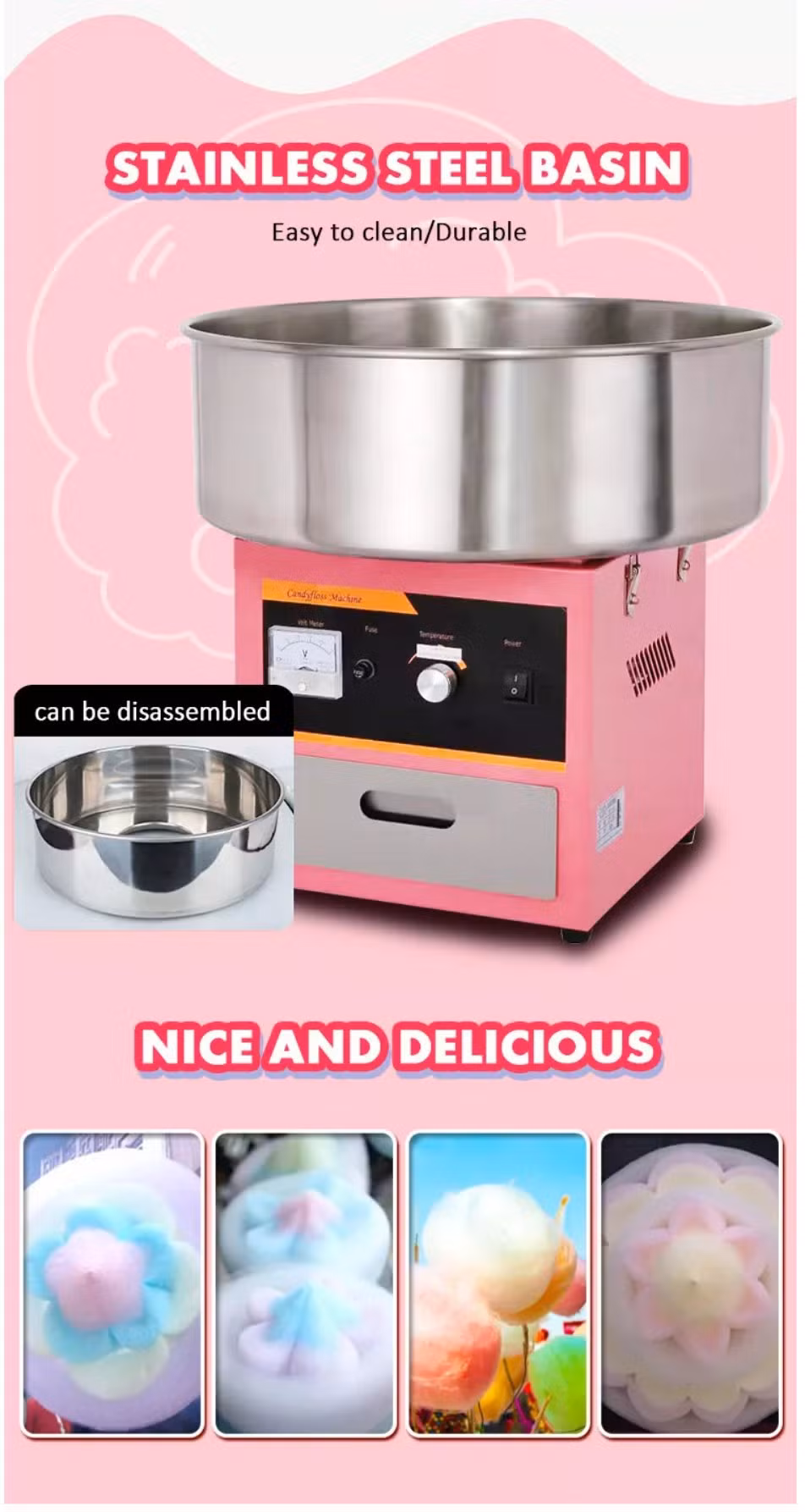 Factory Commercial Gas Cotton Candy Floss Sugar/Candy Floss Machine
