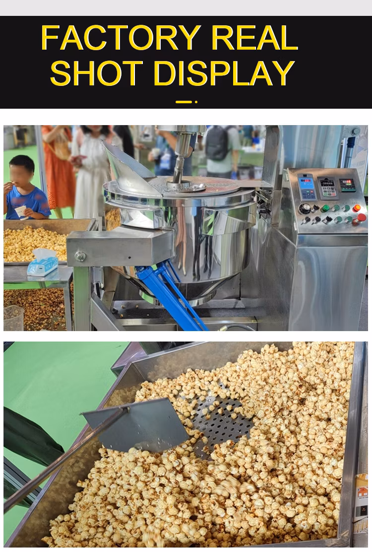 Packing Commercial Automatic Making Production Line Caramel High Quality Gas Popcorn Packaging Machine