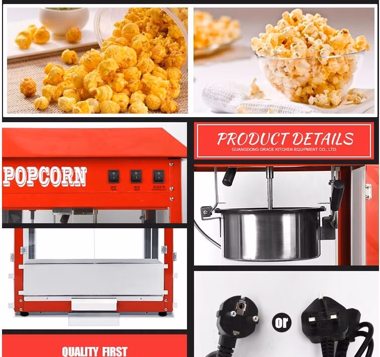 8 Oz CE Approval Mobile Commercial Popcorn Machine with Cart Price
