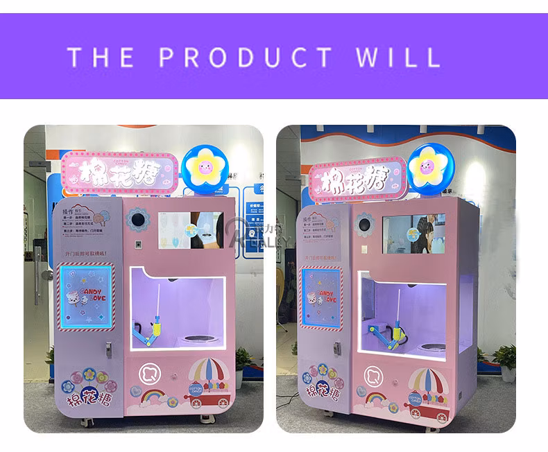 Cotton Candy Vending Machine to Make Marshmallows Commercial Cotton Candy Vending High Quality