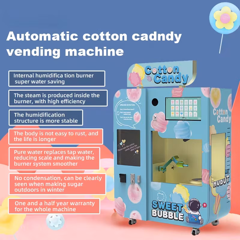 52 Flower Types Customize Making Marshmallow Floss Cotton Candy Vending Machine