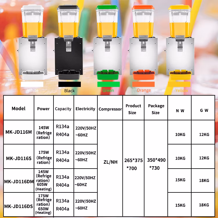 Commercial Single Tank Beverage Cool Blending Juice Dispenser for Sale with CE Certificate
