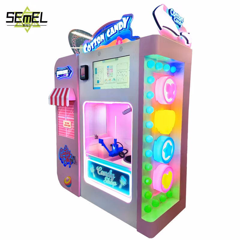 Fully Automatically Fairy Candy Floss Cotton Candy Vending Machine with Zs95