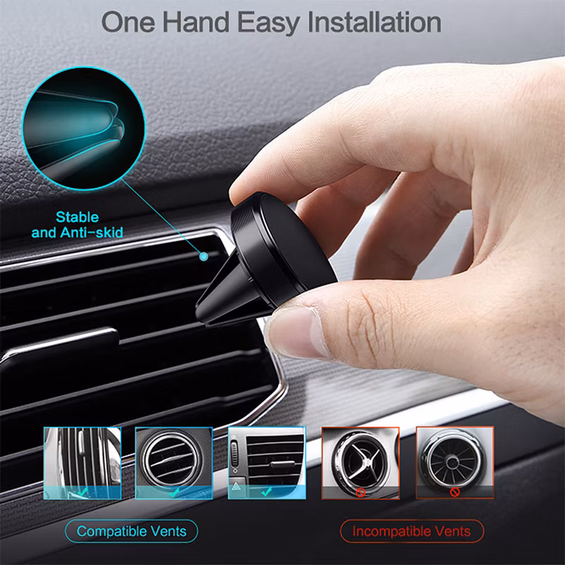 Car Air Vent Holder 360 Degree Rotating Magnetic Air Vent Holder Mobile Phone Mount for GPS PDA