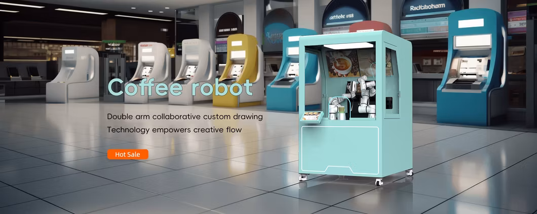 Commercial Automatic Robotic Ice-Cream Coffee Vending Machine