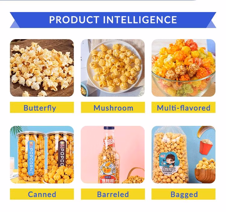 Stainless Steel Automatic Industrial Commercial Electric Gas Heating Caramel Popcorn Machine Maker