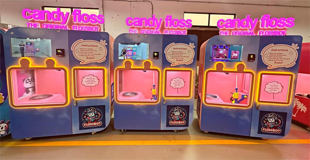 52 Flower Types Customize Making Marshmallow Floss Cotton Candy Vending Machine