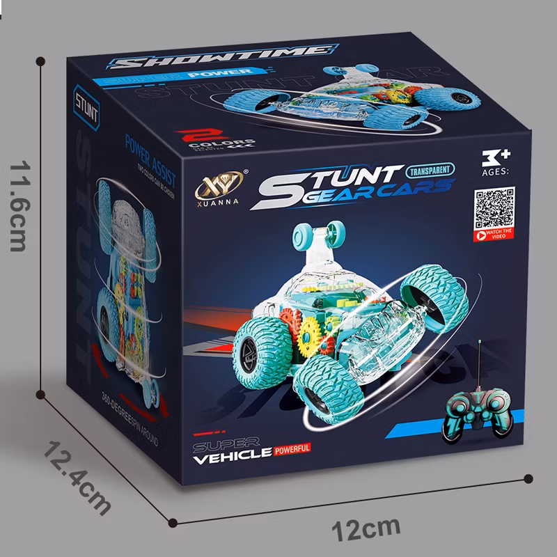 Kids Mini RC Cars 360 Rolling Rotating Tumbling Cool Light Rechargeable Remote Control Drift Stunt Car