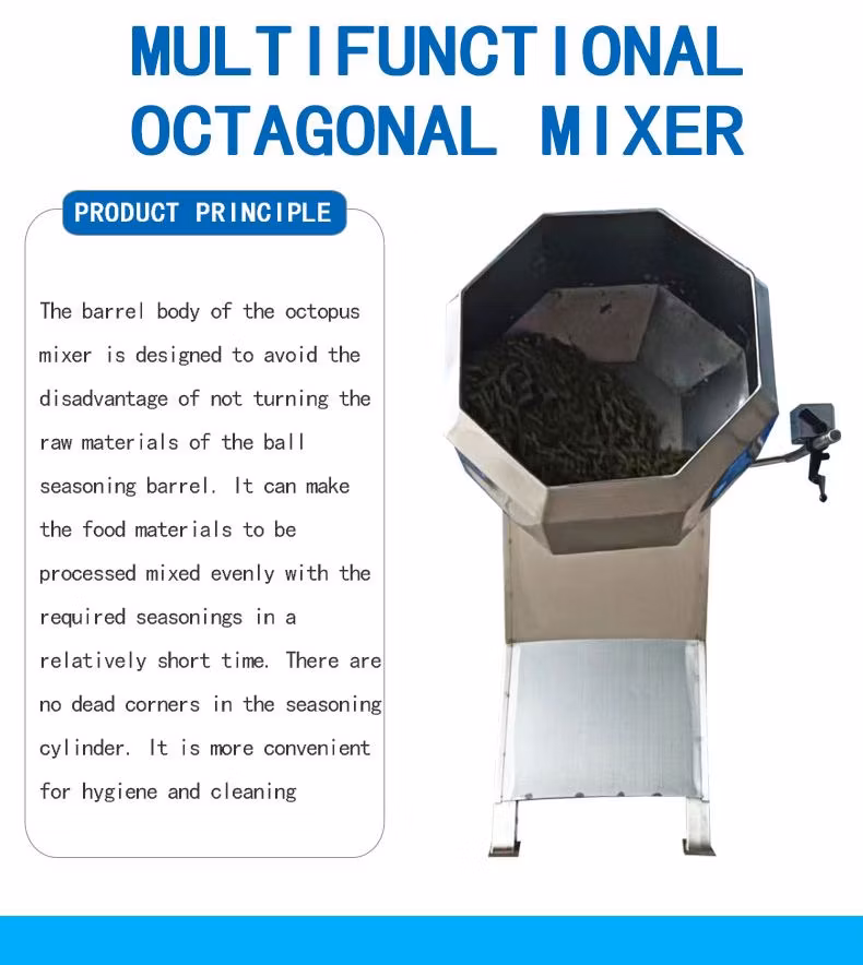 Automatic Food Snack Chips Popcorn Flavoring Machine Drum Fried Food Potato Chips Snacks Seasoning Machine