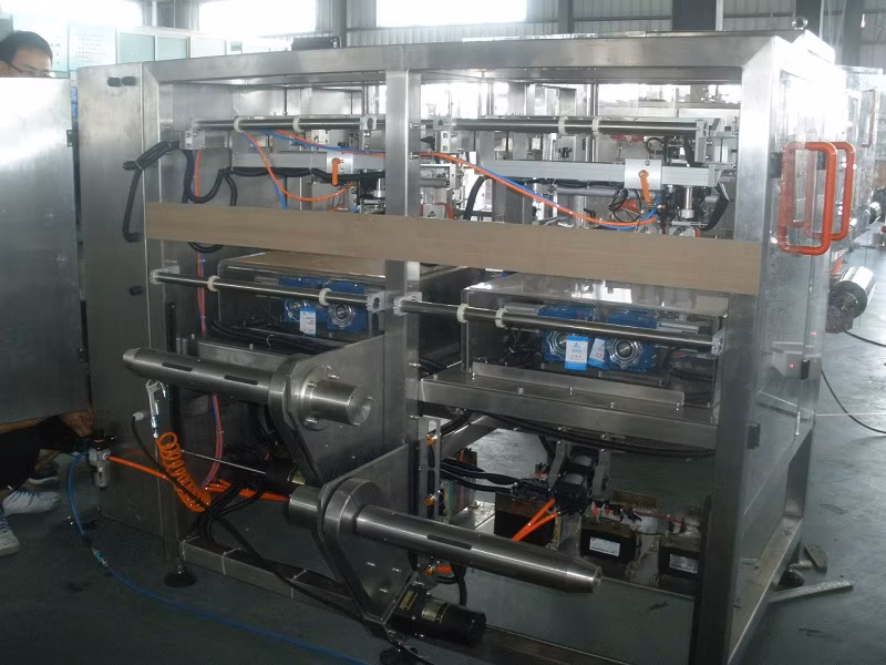 Automatic 2 Lane Duplex Vertical Salt Sugar Cotton Candy Dry Pistachio Nuts Twin Packing Machine