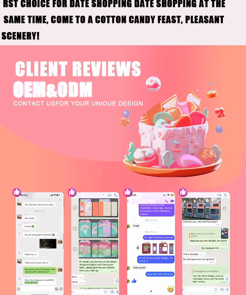 Best Mate Large Cotton Candy Vending Machine Self Service Robot