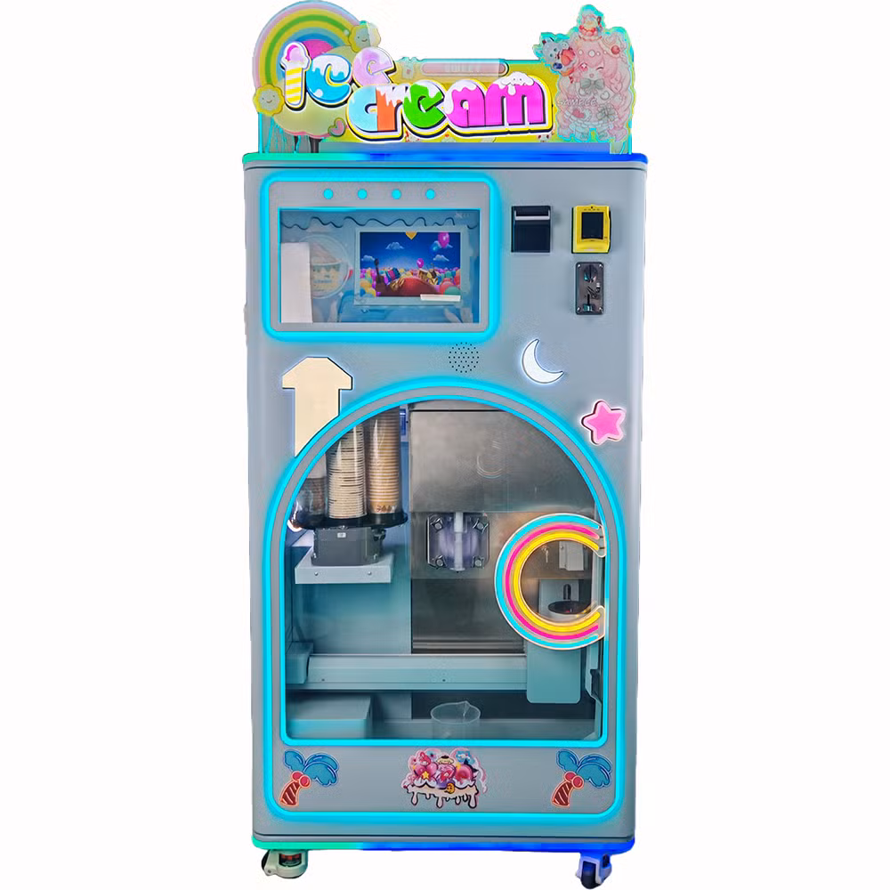 New Wholesale 200PCS Big Capacity Automatic Commercial Hard Cone Icecream Filling Maker Vending Machine