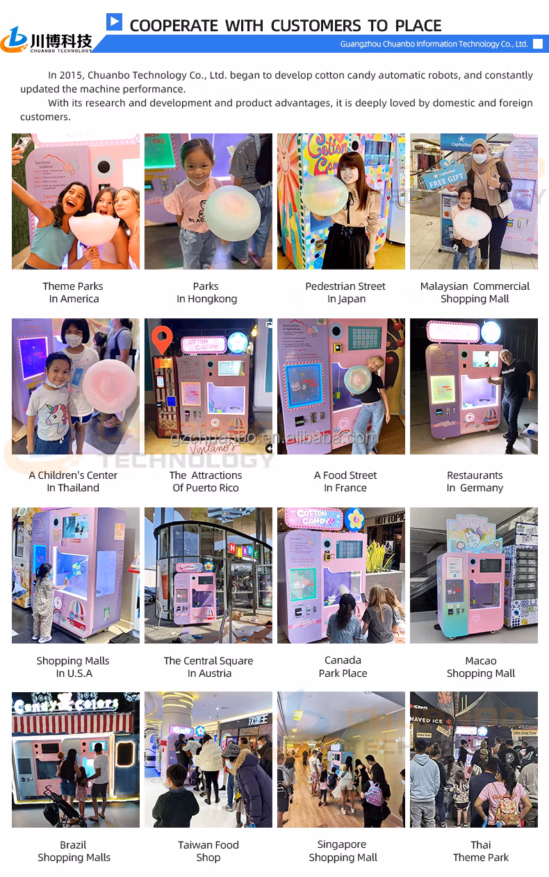 Commercial Latest Custom Selling Coin-Operated Card Commercial Cotton Candy Vending Machines for Retail Items