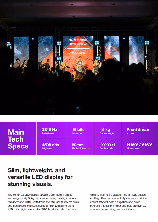 P2.5 P2.6 P2.9 P3 P3.91 P4 P4.81 P5 P6mm High HD Stage Advertising Full Color Rental Panel Indoor Wall Video DJ Booth LED Display Screen