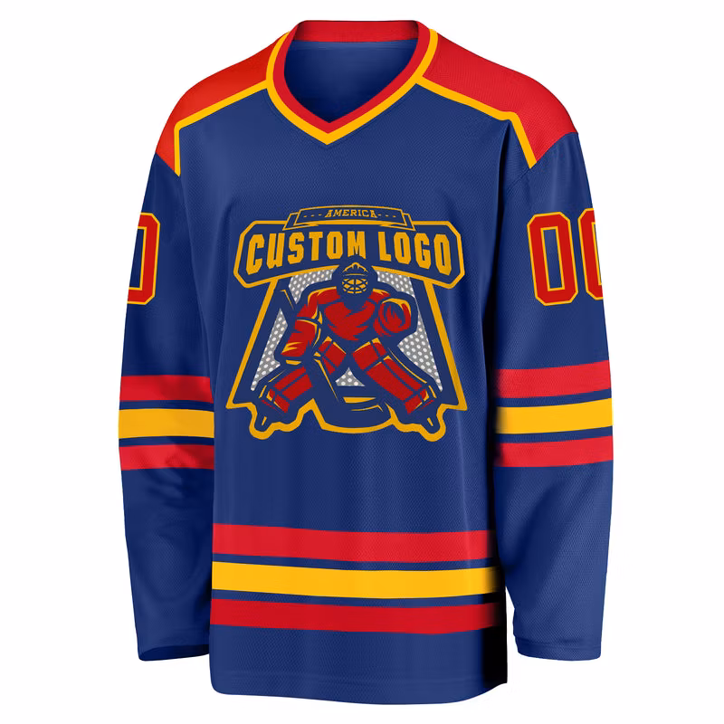 Custom OEM Stitched Twill Embroidered Youth Double Sided Mens Team Inline Reversible Custom Shirts Sublimated Ice Hockey Jersey
