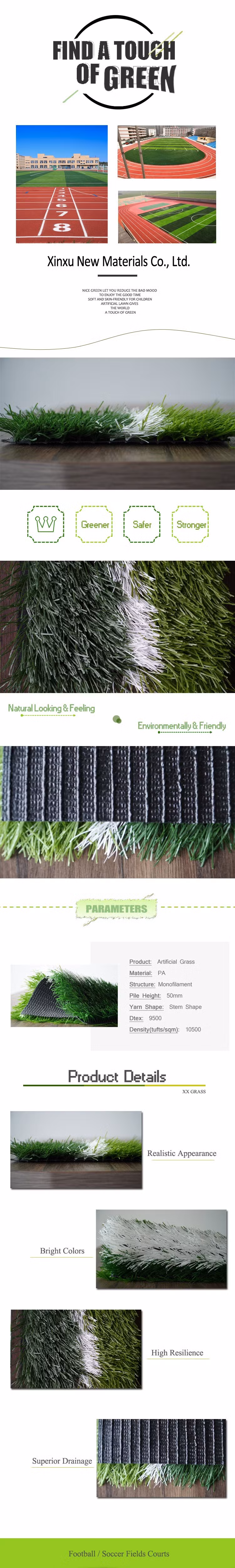 Factory Price Football Court Artificial Turf No Infill Plastic Futsal Grass