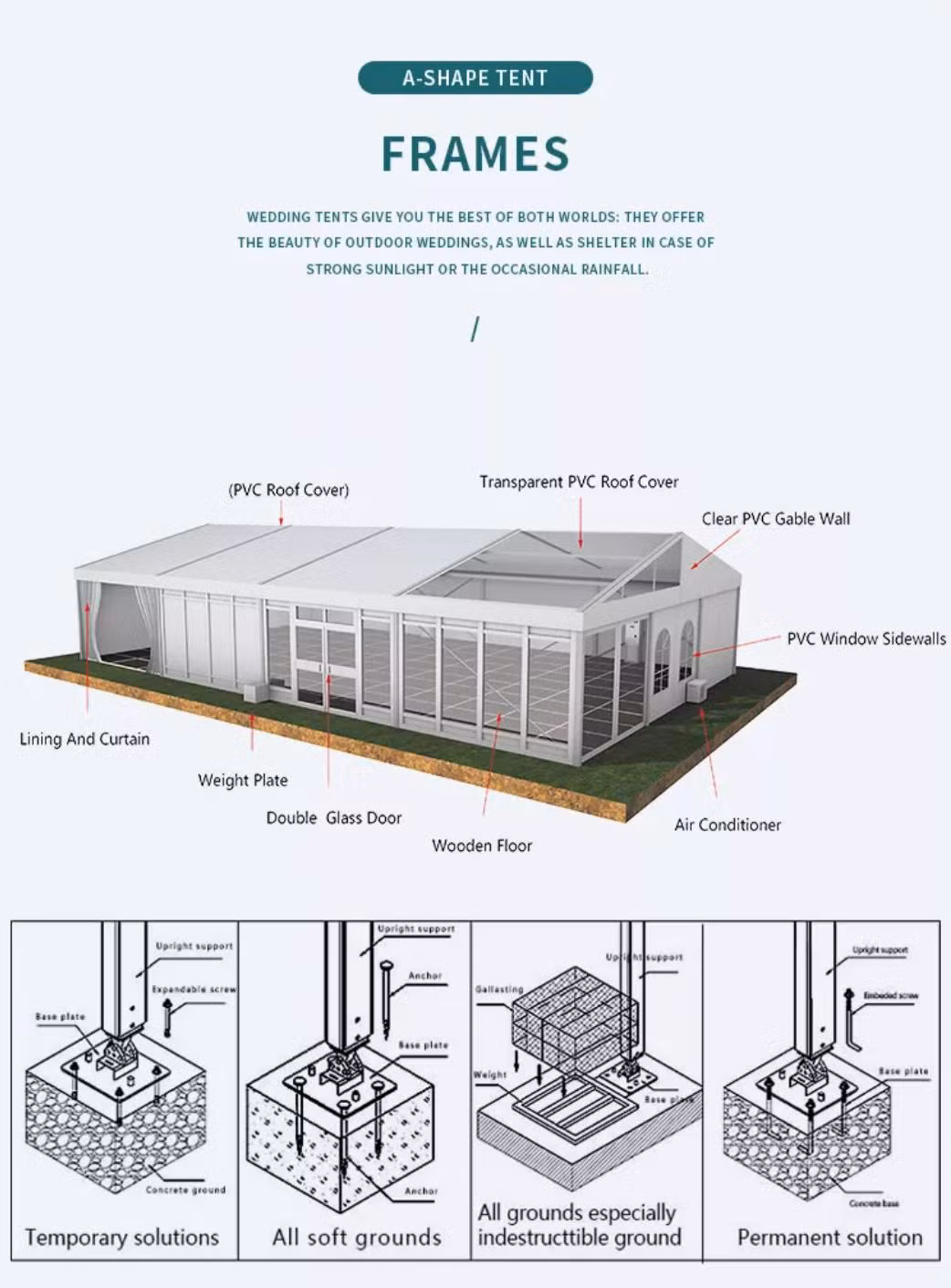 Customized Size 15X35m Sports Field Basketball Football Tennis Court Tent for Sale