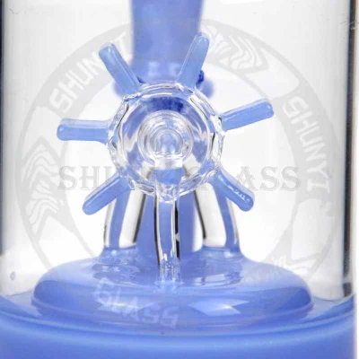 Factory Wholesale 5.5′′ Mini Glass Water Pipe DAB Rig Recycler Tobacco Smoking Pipes Hookah Shisha with Windmill Perc