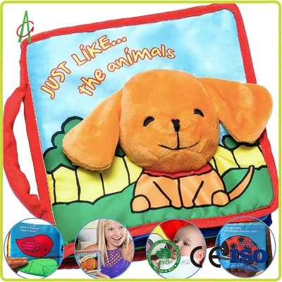 Quality Soft Baby Cloth Cute, Touch Feel Activities Fun Christmas Educational Books for Babies