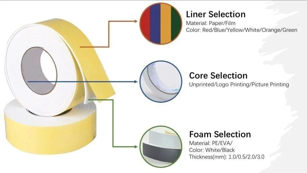 Black Single Sided EVA Foam Tape Shock Absorbing Tape Pad