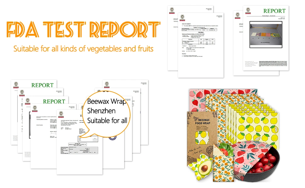 Basic Customization Reusable Organic Natural Customized Size Pattern Beeswax Food Wrap Paper