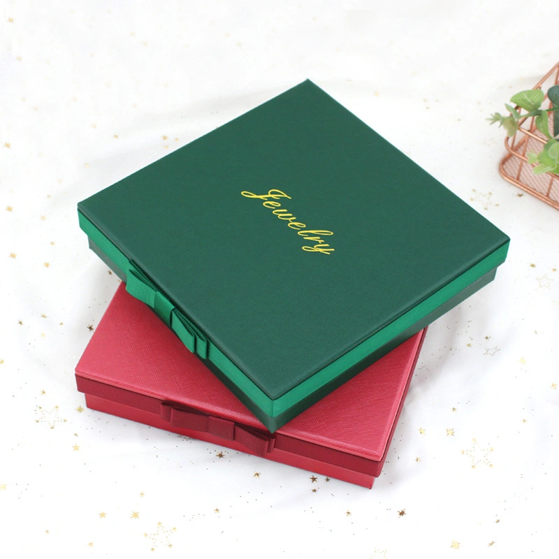 Butterfly Necklace Box Red Jewelry Packaging Paper Box Dark Green Jewelry Box