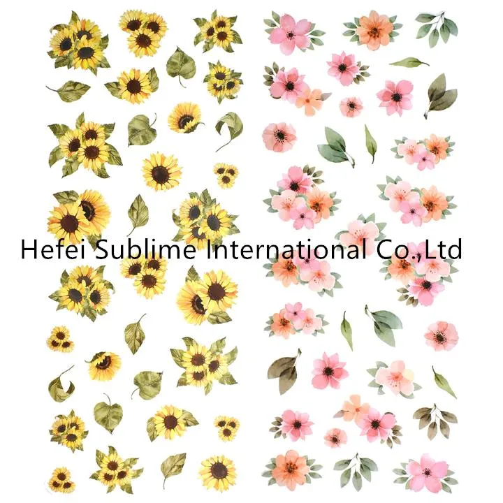 Sunflowers Floral Medley Paper Craft Sticker Sheet, 1-1/2-Inch, 66-Piece