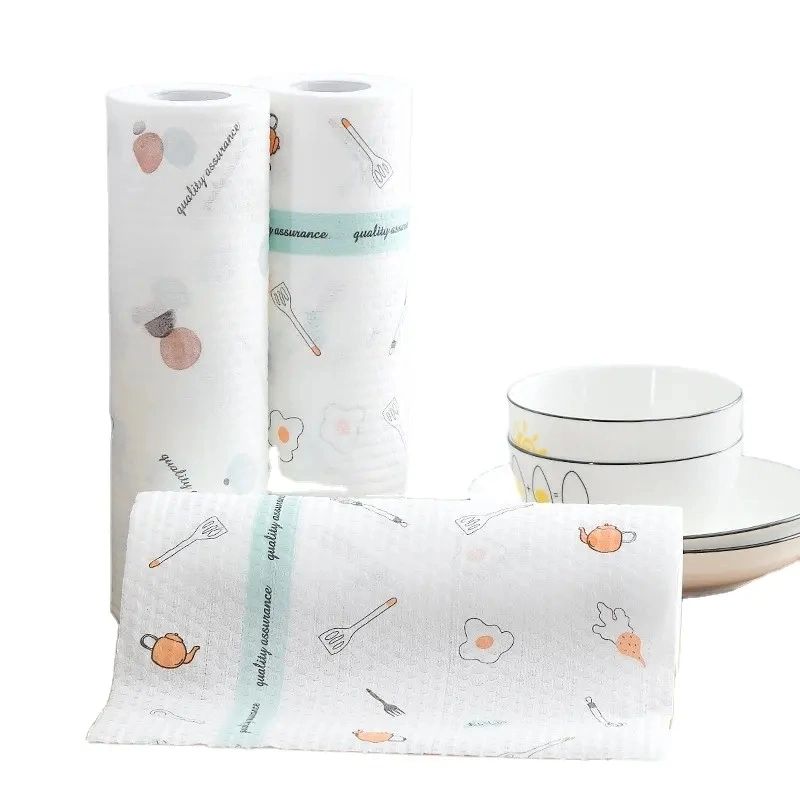 Low Price Spunlace Disposable Kitchen Cleaning Kitchen Tissue Roll Paper Towel