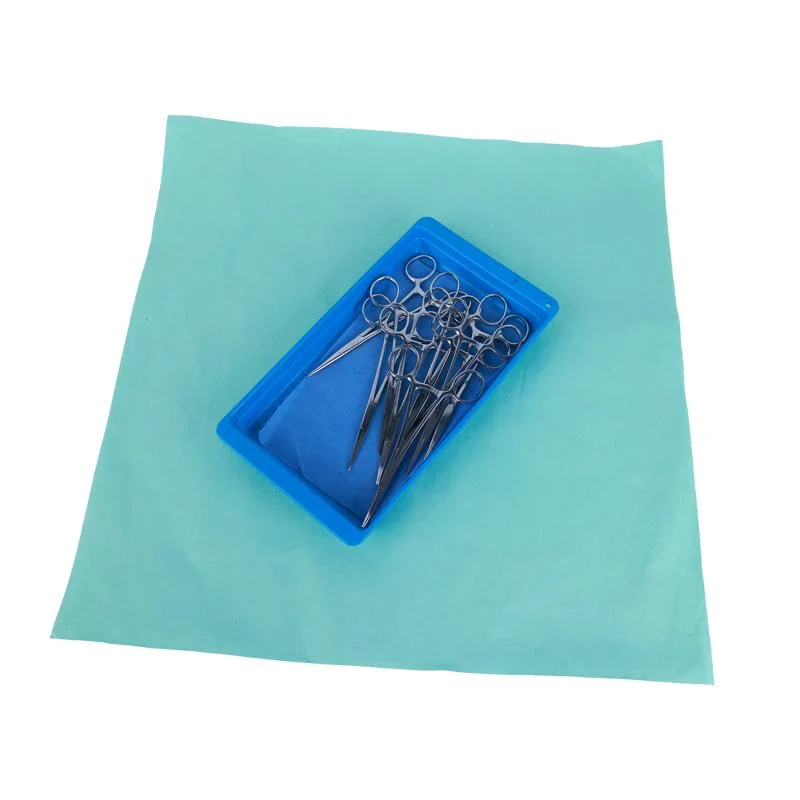 Medical Sterilization Crepe Paper for Steam Eo Sterilization Crepe Wrapping Paper Green/Blue/White Color