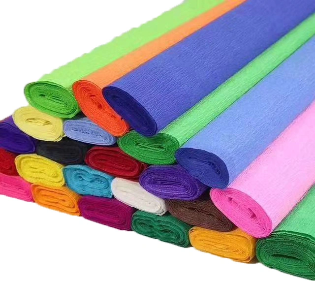 250*50 Cm Colorful Crepe Paper for Children DIY Material in Kindergarten