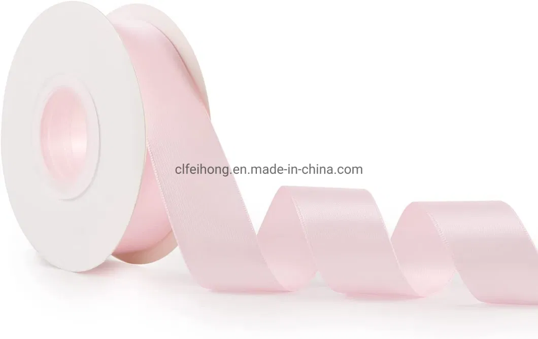 Factory Wholesale Colorful Double Face Customized Sation Ribbon with Factory Price Lavender