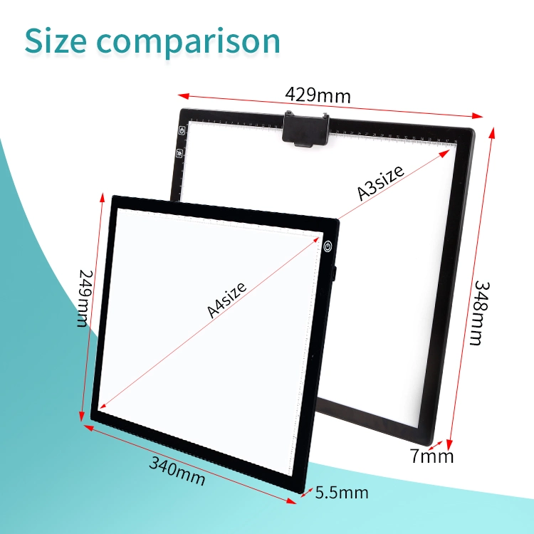 Battery A2, A3, A4, LED Tracing Light Board LED Light Pad with Stand