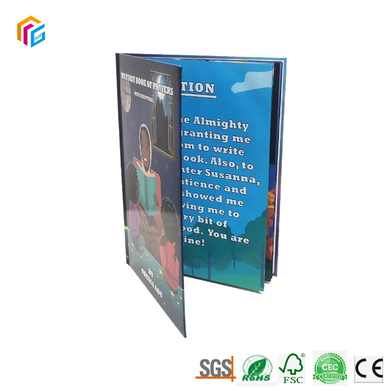 Glossy Lamination Hardcover Full Color Printing Coated Paper English Story Custom Book for Kids