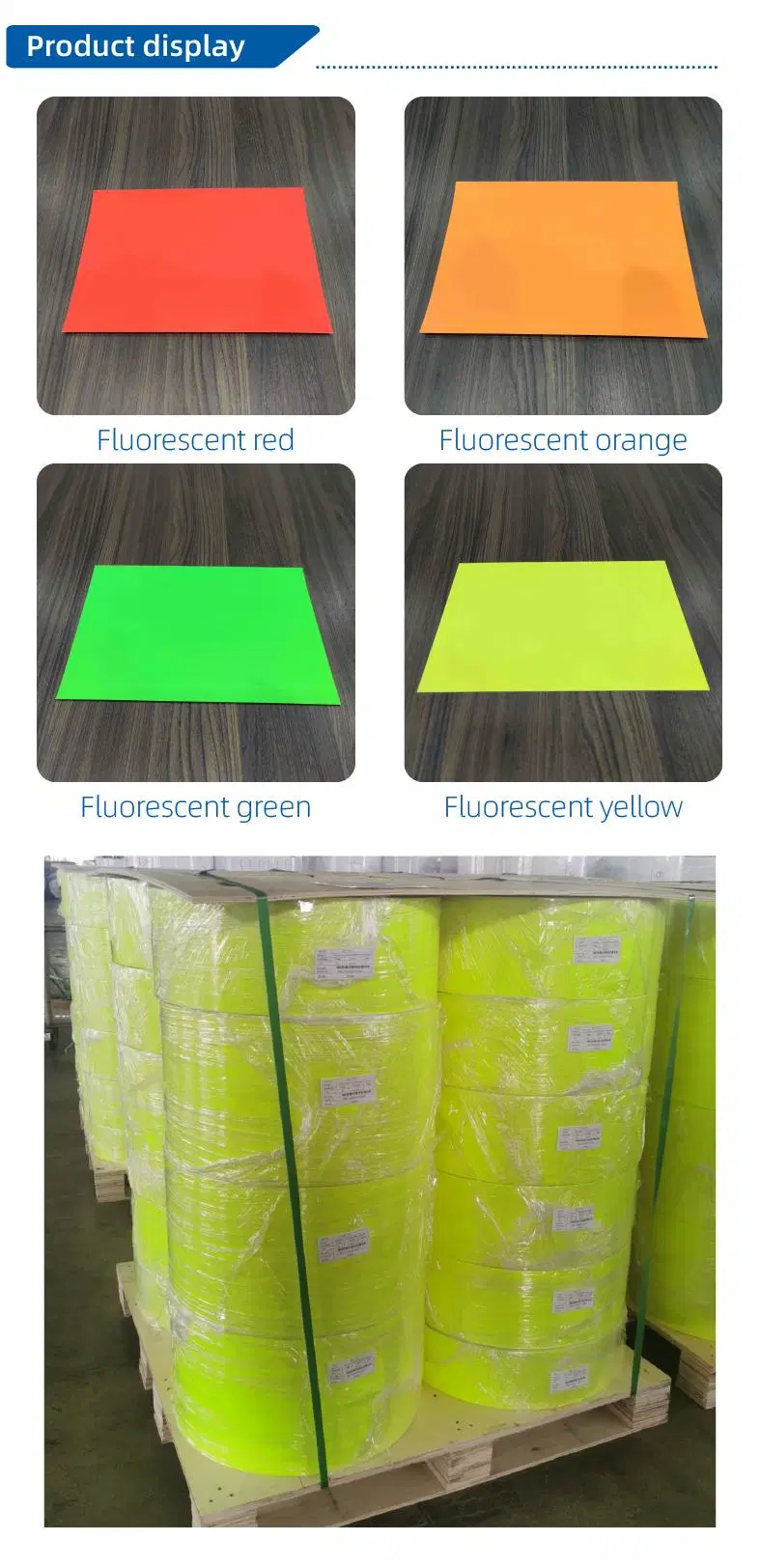 Color Fluorescent Paper 1070mm for Label Materials