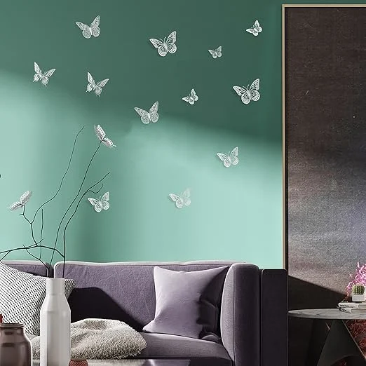 3D Hollow Butterflies Decorative Wall Stickers