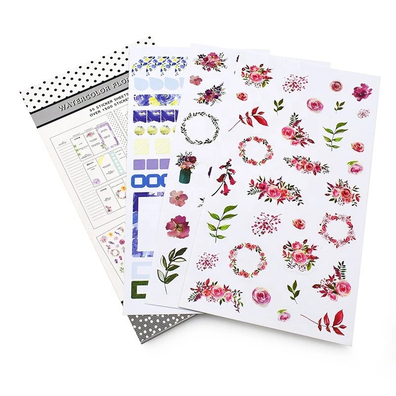 Custom Journal Scrapbook Transparent Stickers, Wholesale Vinyl Kiss Cut DIY Planner Sticker PVC Pet Sheet