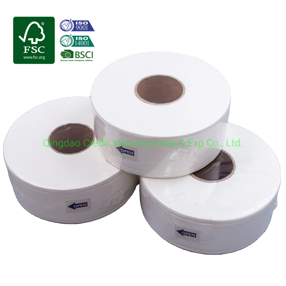 2ply Large Toilet Roll Paper Embossed No Fluorescent Jumbo Bath Tissue Jumbo Roll Toilet Paper