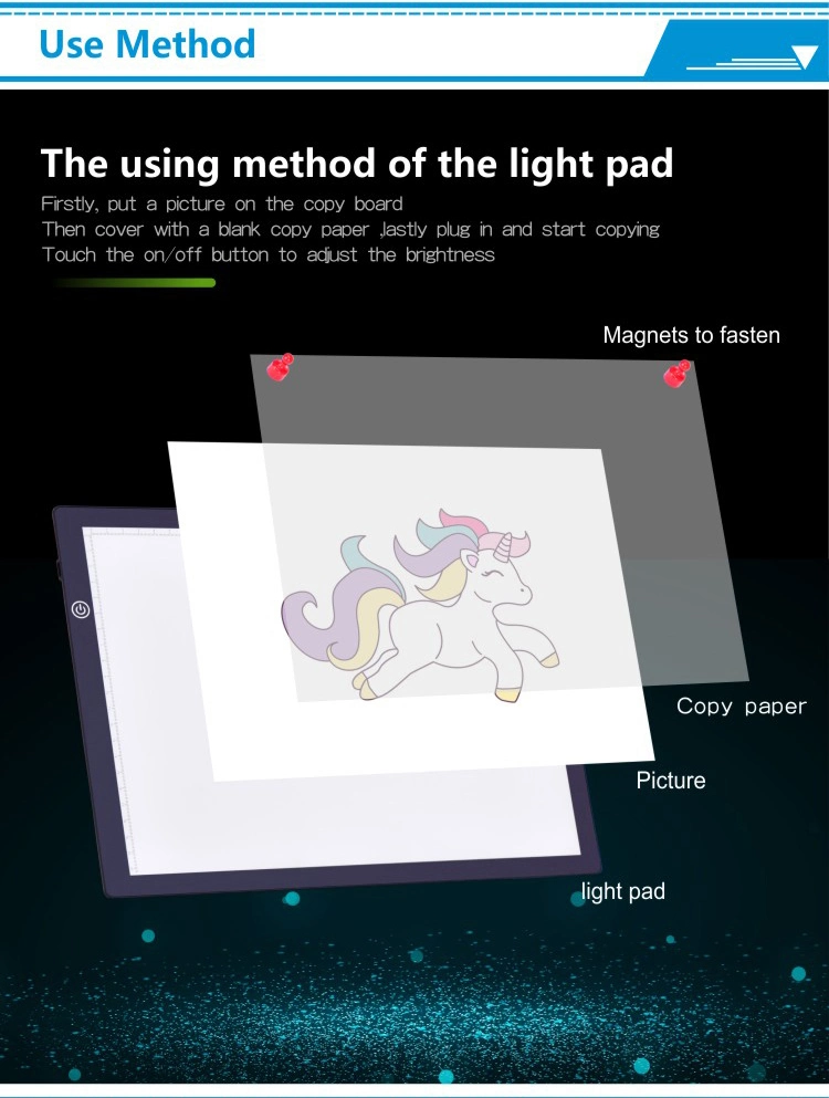 LED Drawing Board LED Tattoo Tracing Board Acrylic Kids A4 LED Light Pad