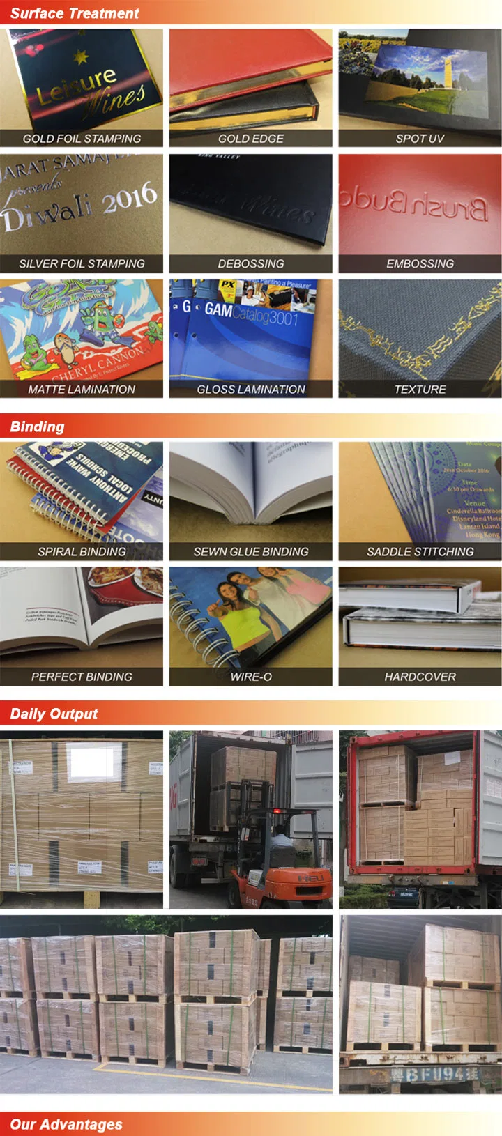 Thick Hardocver Book Printing Paper Back Book Full Color Printing